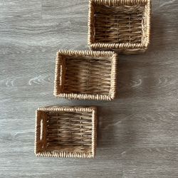 Set Of 3 Small Baskets From World Market