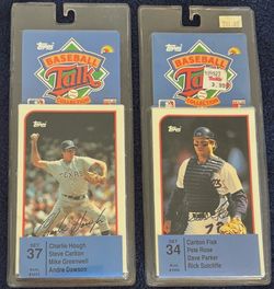 1989 Topps Baseball Talk Soundcards – Pete Rose, Carlton Fisk, Steve Carlton