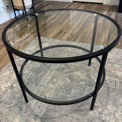 Glass Metal Coffee Table 