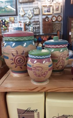 Southwestern Canister Set of 3- Located In Shelton
