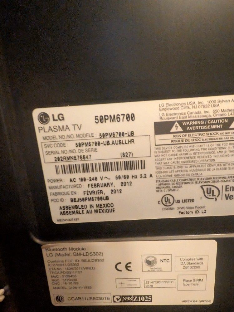 50" 3D Plasma LG