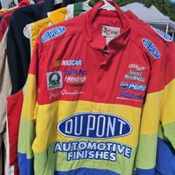 Vintage Jeff Gordon Jacket NASCAR Racing Rainbow Dupont Chase Authentics Patches