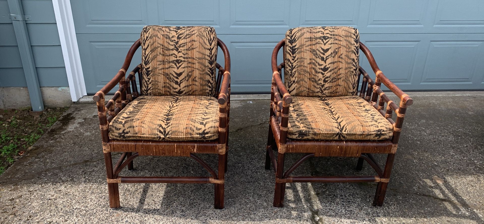 Bamboo And Cushion Indoor-Outdoor Chairs