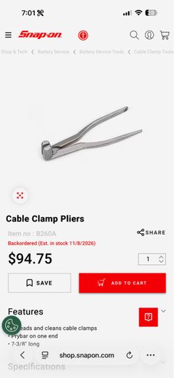 Cable Clamp Pliers