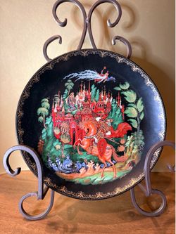 Hand-Painted Russian Palekh Collector Plates – $10 Each or All 3 for $25