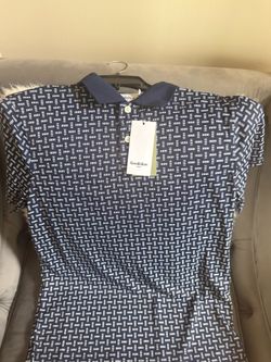 New Goodfellow blue and white polo t-shirt Medium