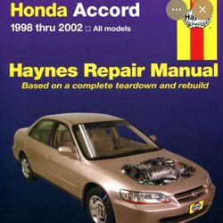 Haynes Manual - Honda Accord 98-02