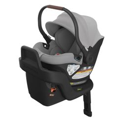 UPPAbaby Aria Lightweight Infant Car Seat/Just Under 6 lbs for Easy Portability/Base with Load Leg + Infant Insert #2348KUP2