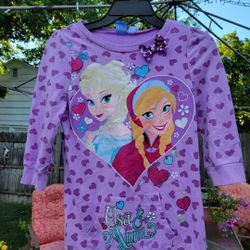 Frozen Elsa And Anna Shirt Girls 10/12