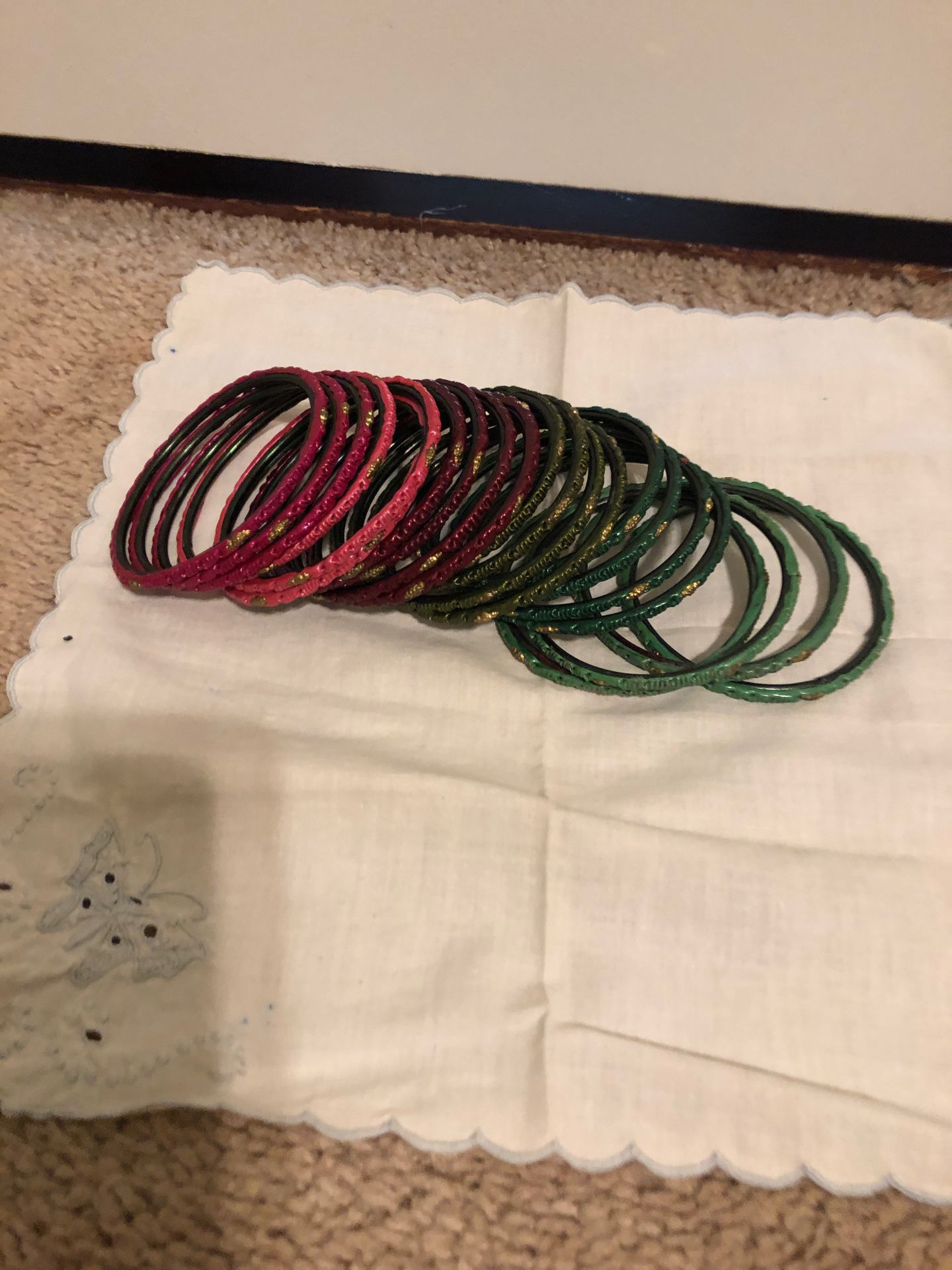 22 different color bangles