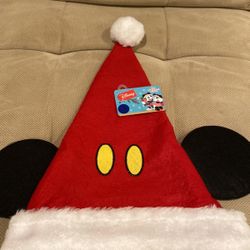 Santa Mickey Ears Hat NWT
