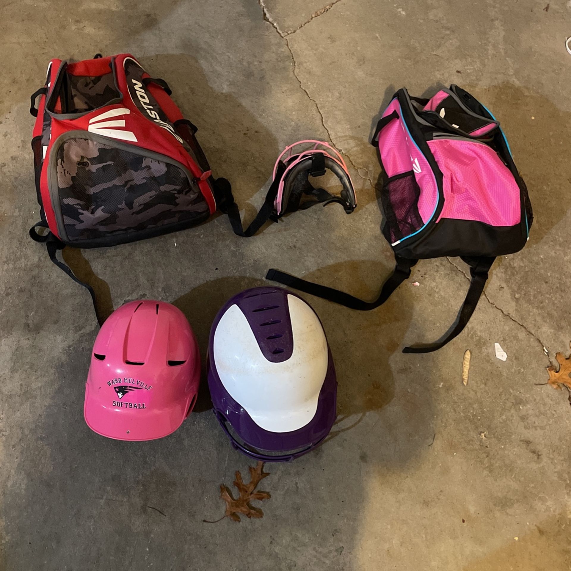 Baseball Softball Bags and Helmets$20 For All