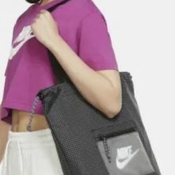 Nike Heritage Tote Drawstring Bag Sports Black White 