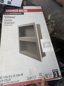 Everbilt 27 1/4in x 13 1/4in x 3 1/2in Adjustable Shower Niche