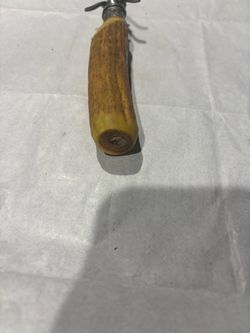 Vintage 2-Prong Meat Carving Fork with Spring Guard – Decorative Handle