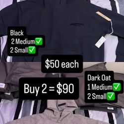 Black And Dark Oat Essential Hoodies 