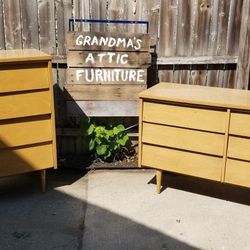 Mcm Dresser Set - Longboy And Tallboy, Mirror