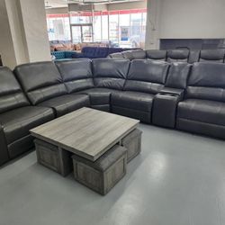 Premium Leather Sectional Available 