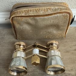 Vintage Tasco Opera Glasses Binoculars Mother of Pearl with Carry Bag just $25 xox