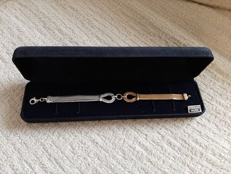 Sterling silver and gold bracelet outstanding unique piece quality