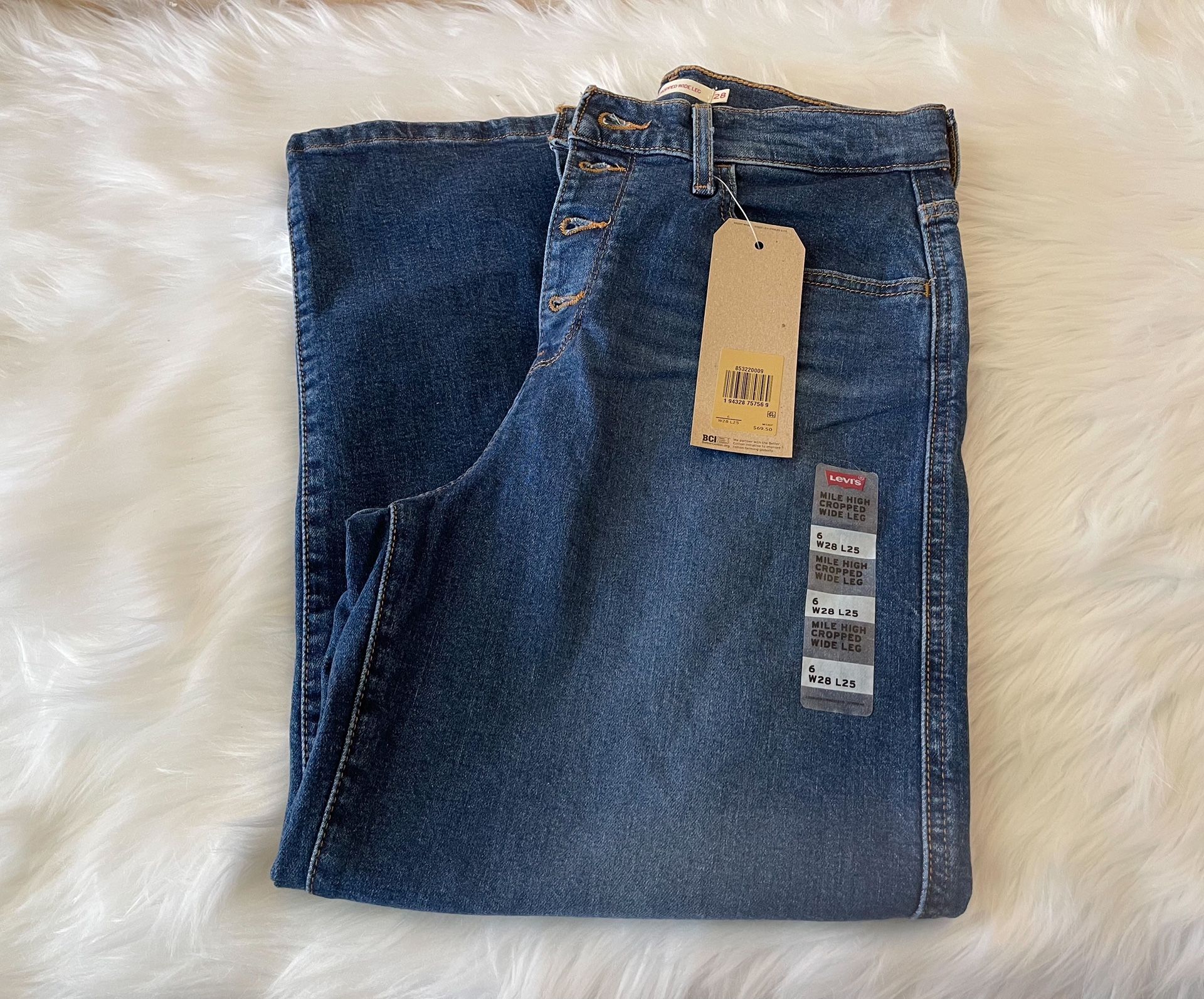 Levi's Mile High Cropped Wide Leg Pants