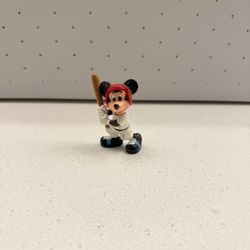 Vintage Walt Disney Mickey Mouse Baseball Player PVC Vinyl Toy Figure