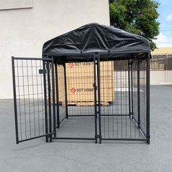 (NEW) $170 Heavy Duty Kennel with Cover Dog Cage Crate Pet Playpen (4’L x 4’W x 4.5’H)