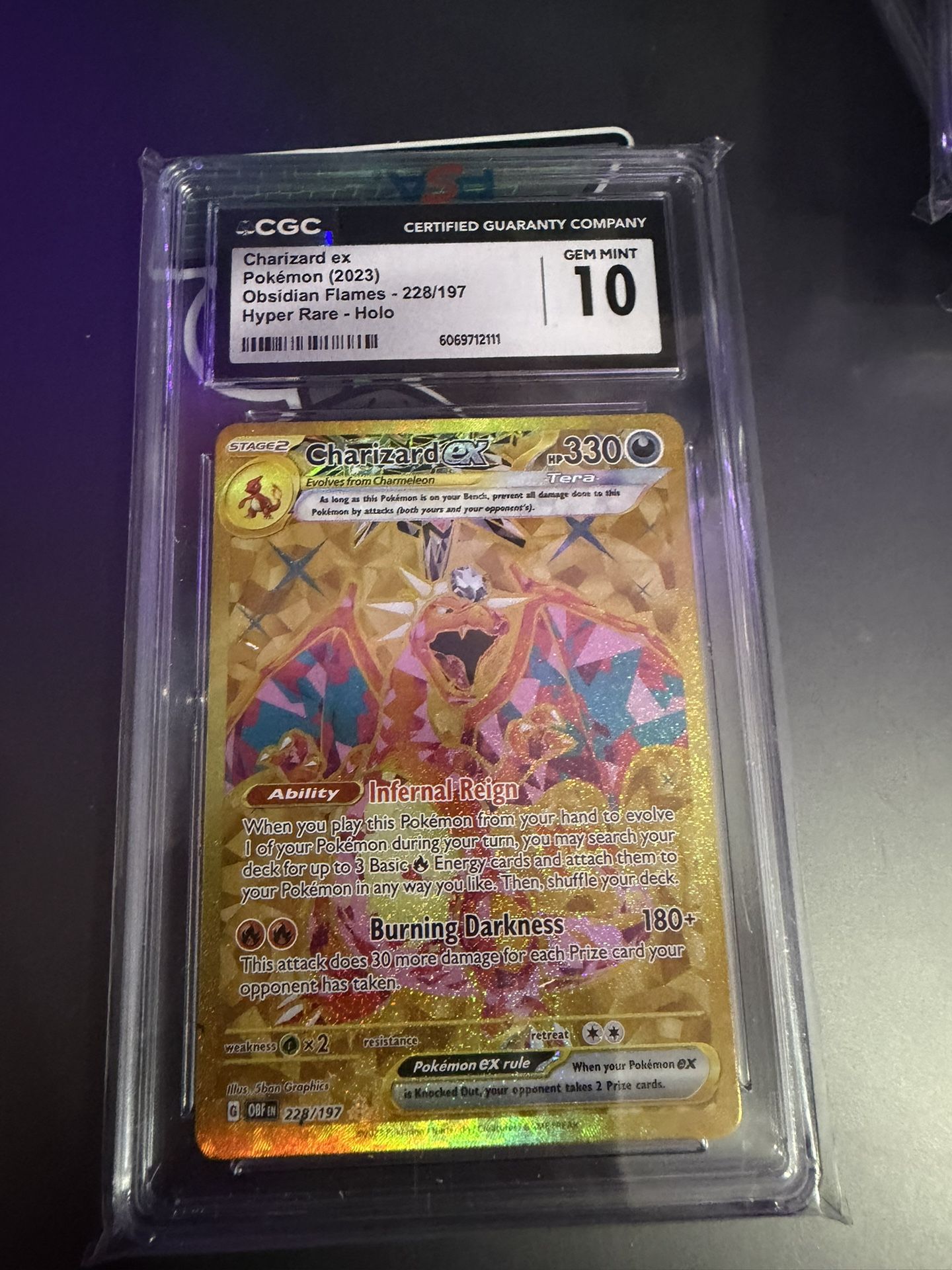 CGC 10 Obsidian Flames Hyper Rare Charizard