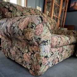 Antique Floral Loveseat