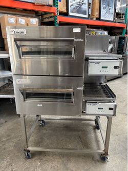 2023 Double Stack Gas Pizza ovens conveyor Lincoln 1116 Fast Bake Like New just Arrived NSF Restaurant pizzeria