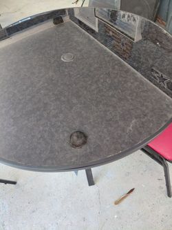 Round Tempered Glass  Table with 4 Chairs 75.00