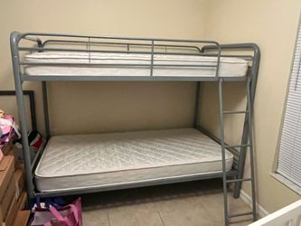 Twin Over Twin Bunkbeds Gray