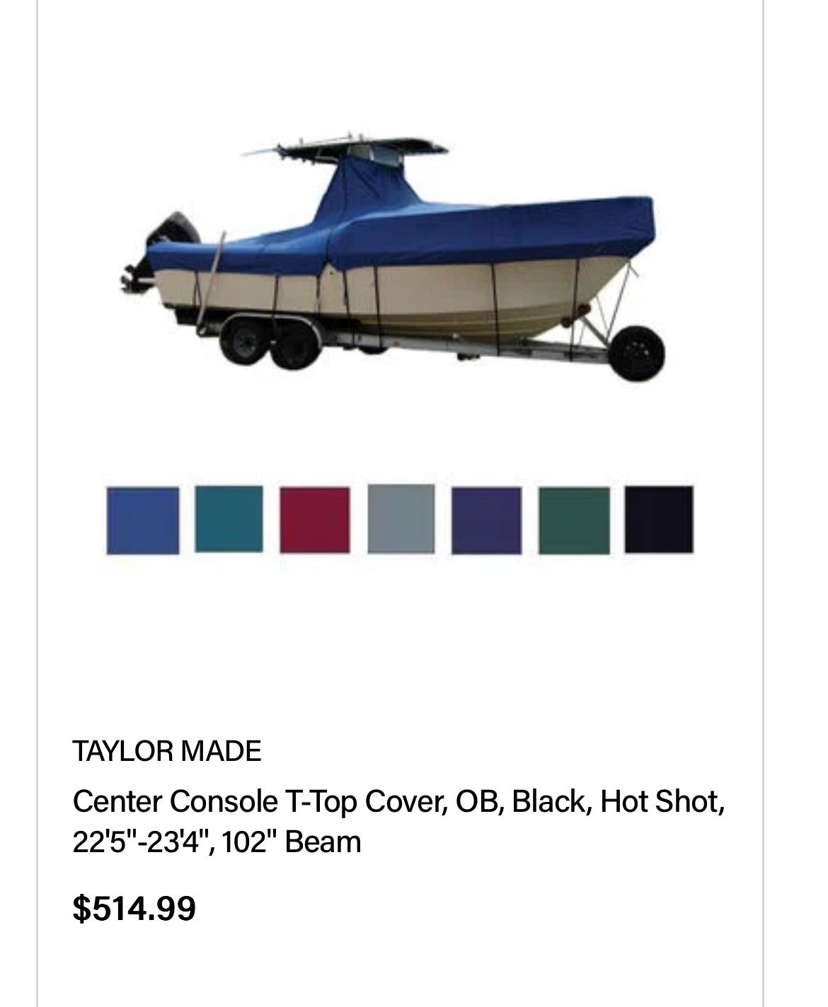 Taylor Made Boat Cover