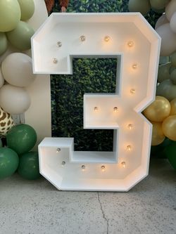 Marquee Number Backdrops 