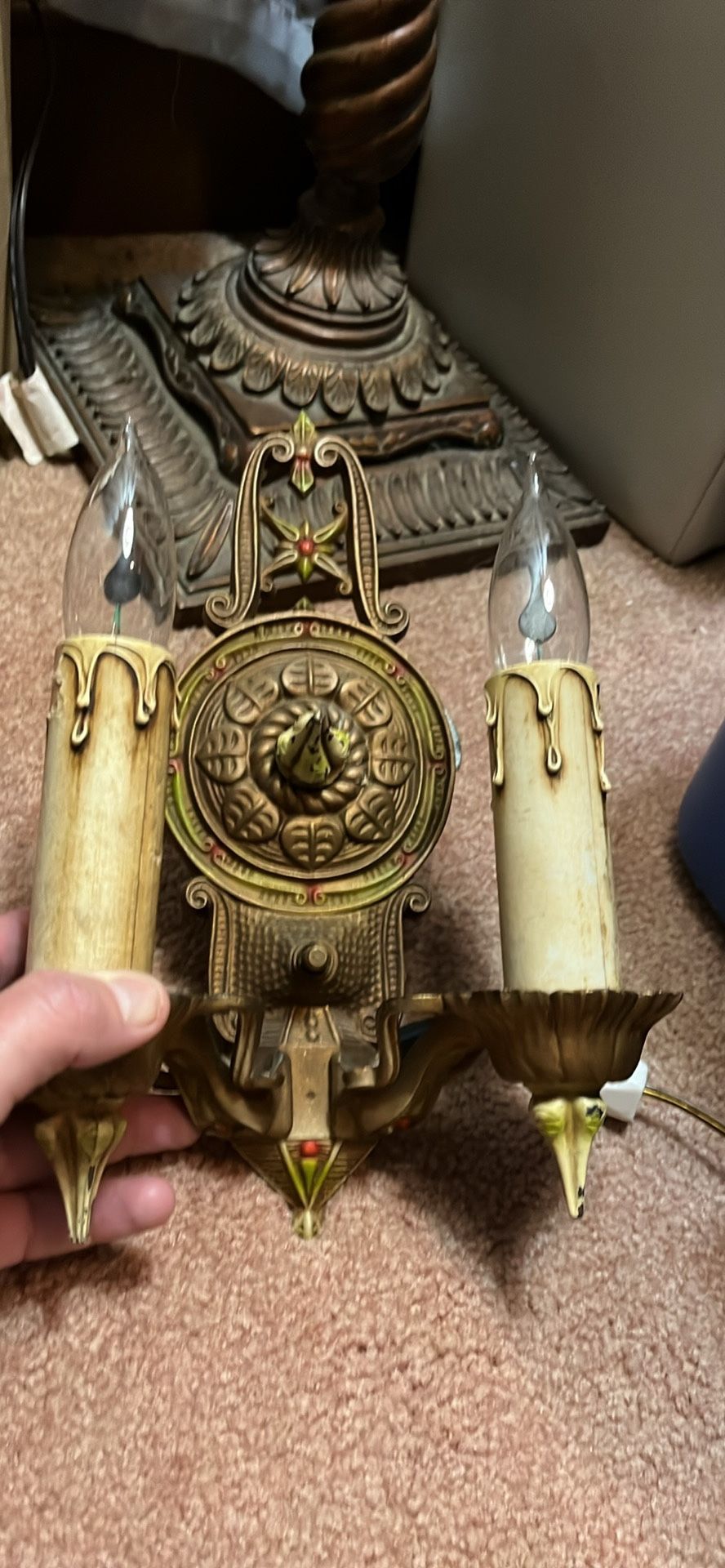 Vintage Flickering Double Sconce
