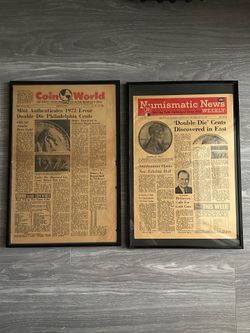 Framed Numismatic Covers, 1972 Doubled Die Cent
