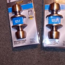 Two Pack Bed And Bath Knob , Defiant , Brandywine Collection Stainless Steel Finish