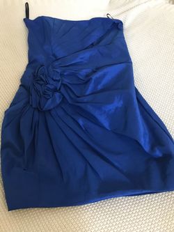 Jessica Mcklintok blue party dress