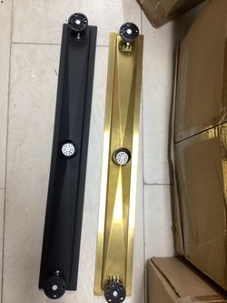 30” linear drain with grill new stainless steel Matte Black or  Gold ready for pick up today