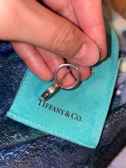 Tiffany & Co. Elsa Peretti Double Loop Pendant Necklace 925 Silver w/ Dust Bag