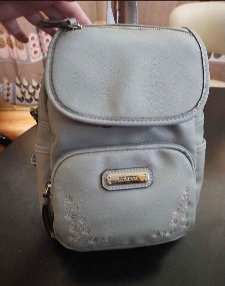 New Rosetti Embroidered Hydro Blue Tinley 10.5" Backpack Purse