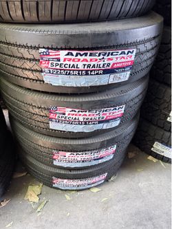 St225/75/15 American  #4 New Tires Mount & Balance // Set De 4 Llantas Nuevas Instaladas Y Balanceadas