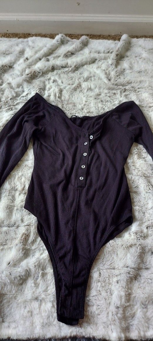 Black Long Sleeve Bodysuit 