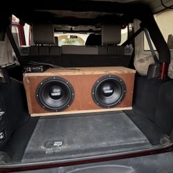 2 12” BOX ONLY SUBWOOFER SEALED ENCLOSURE Jeep JK Specific