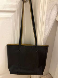 Black Leather Tote Bag