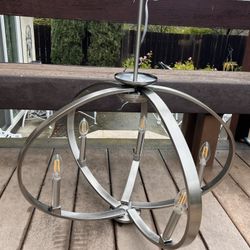 Kichler Elata 27" 43871 Wide Olde 5-Light Orbital Chandelier Brushed Nickel