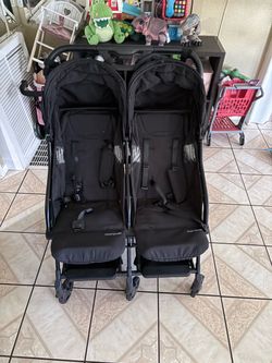Mompush Double Stroller Black
