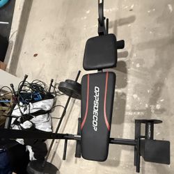 OPPSDECOR 660LBS Adjustable Weight Bench Set, 8 in 1 Full Body Workout 