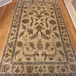 4.6 X 6.10 100% Wool Peshawar- Afghan Vegetables Dyed Hand Knotted Rug 