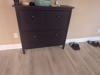 Black entryway shoe holder